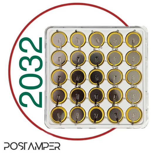 (بسته 25 تایی) باتری بکاپ پلیت فابریکی "2032" 550 میلی آمپر